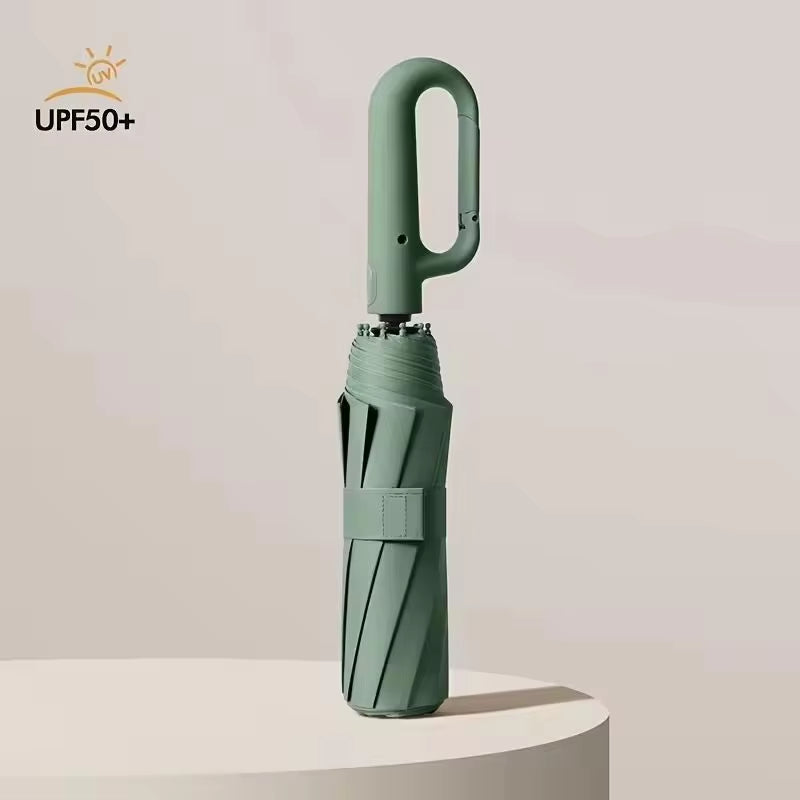 Ring Buckle Design 20 Rib Fully Automatic Umbrella for Men Folding Extra Large Strong Strong WOMEN'S Sunshade Double Umbrella